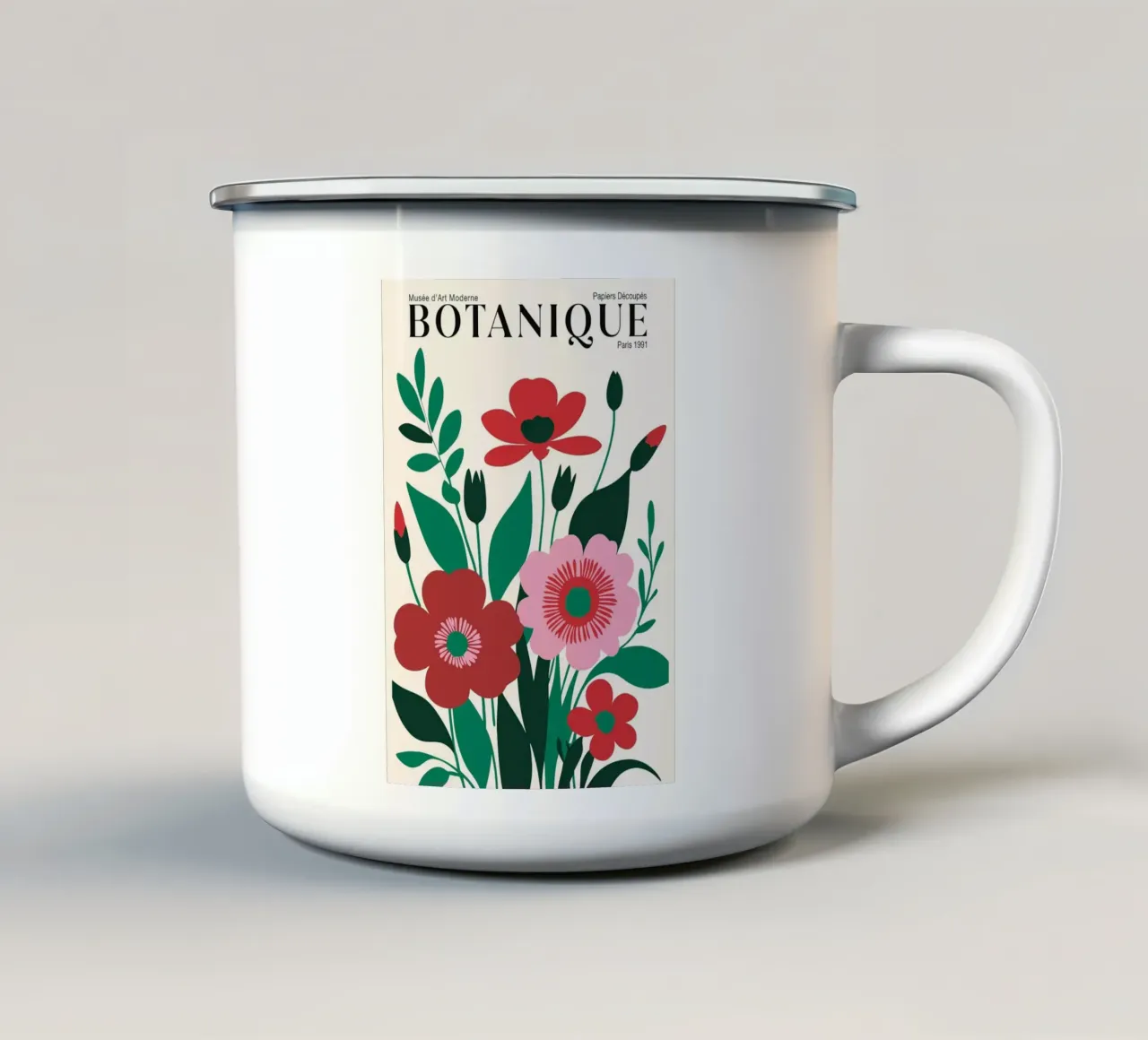 Arte botanica francese tazza in smalto da FlowersShop