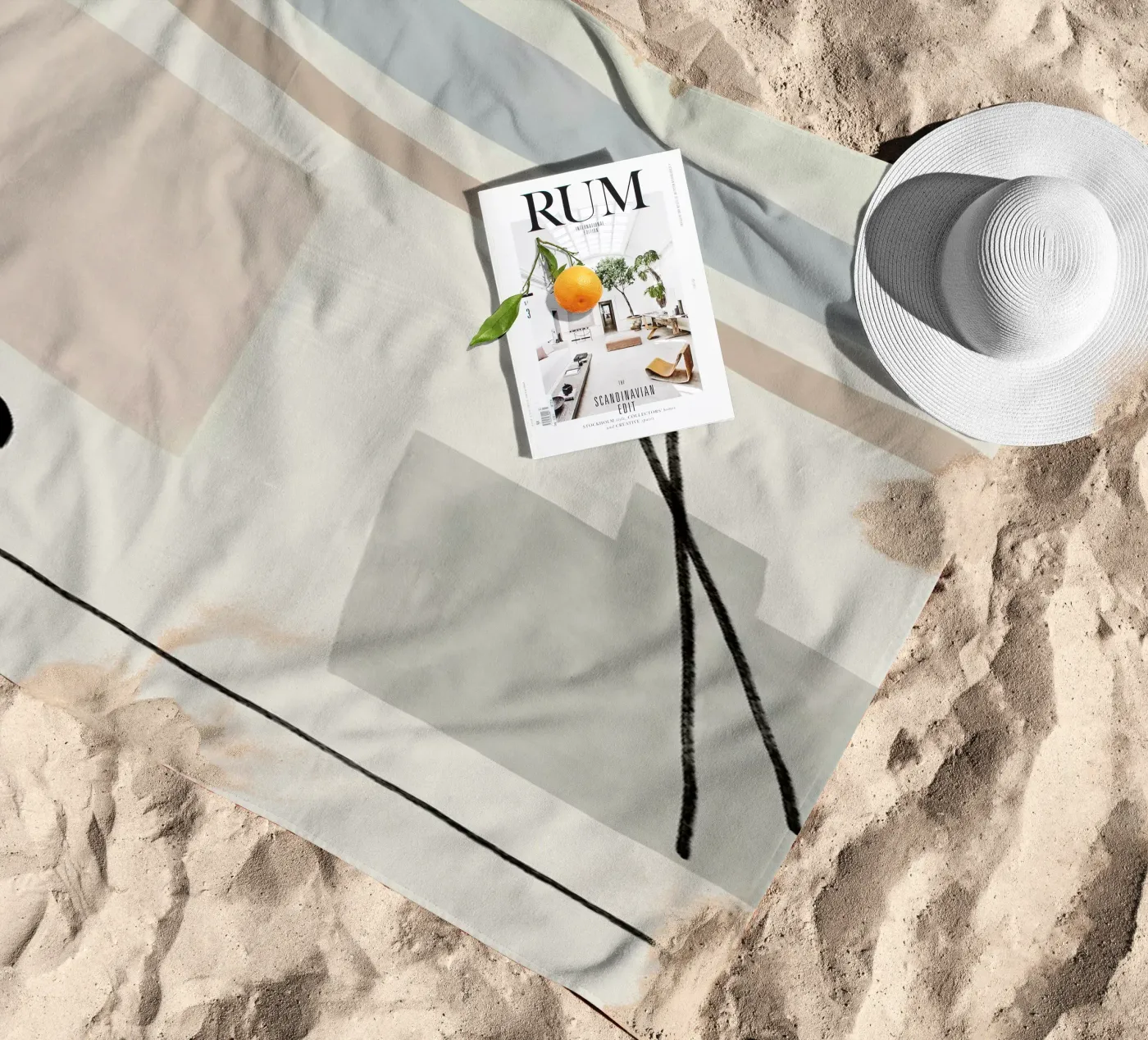Diffuser beach towel by Kit Agar