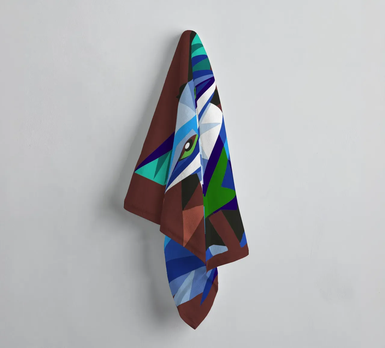fox geometrics ilustration towel by nemaro