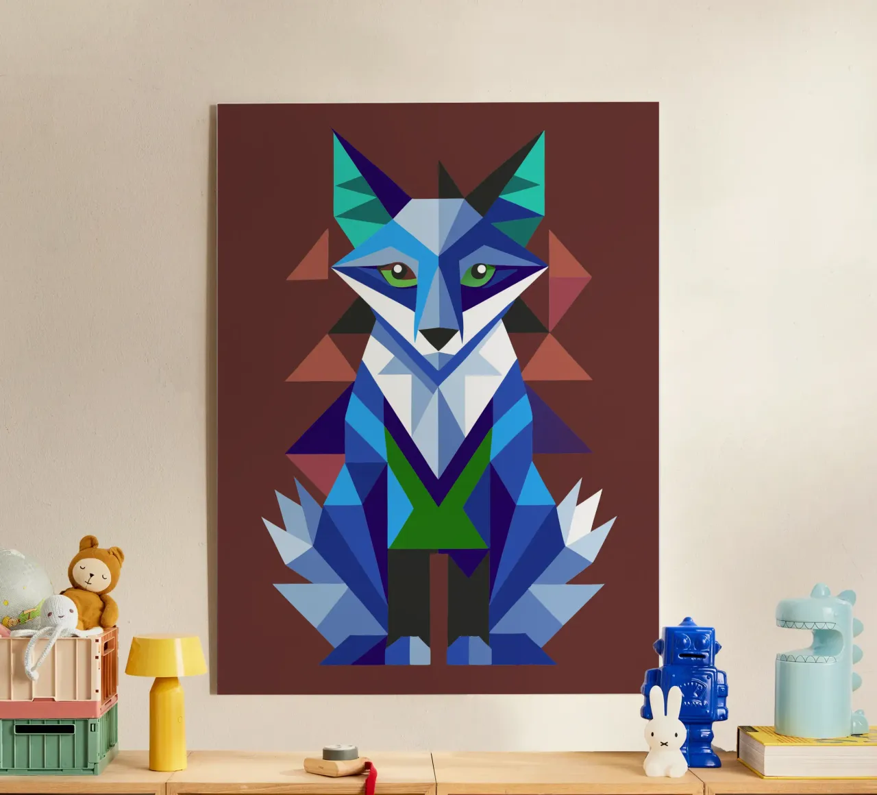fuchsgeometrische Illustration Acryl-Glas von nemaro