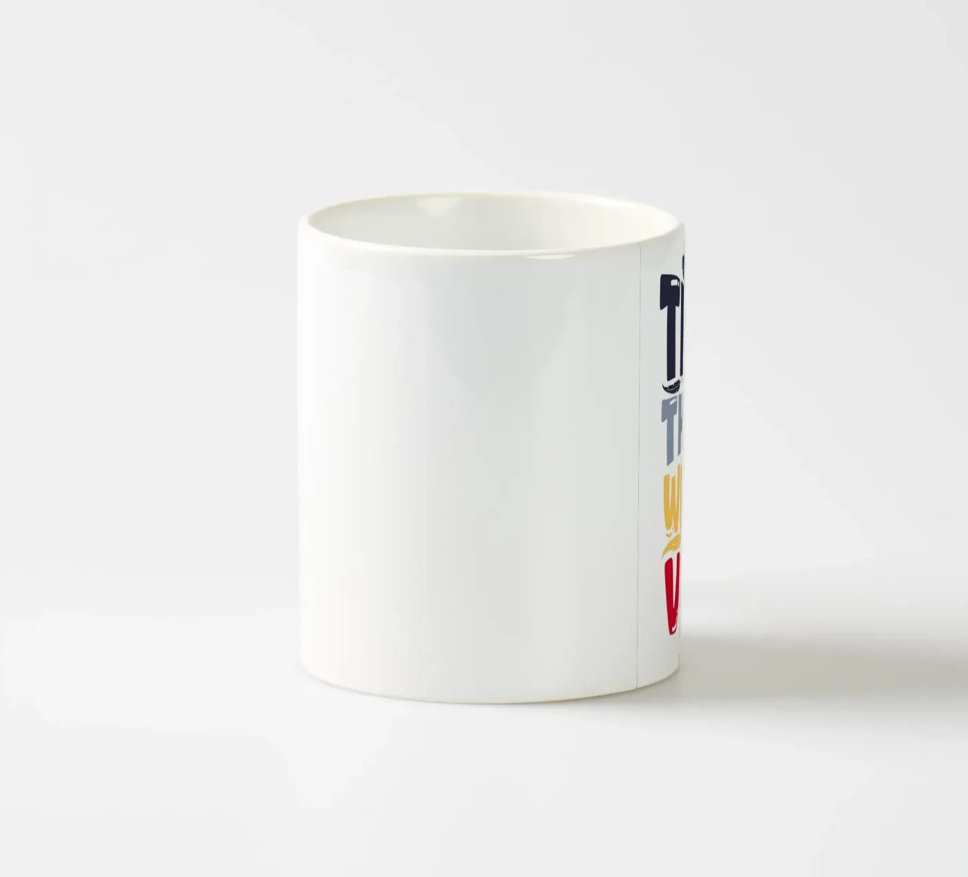 text typography feathers ceramic mug by FlowersShop