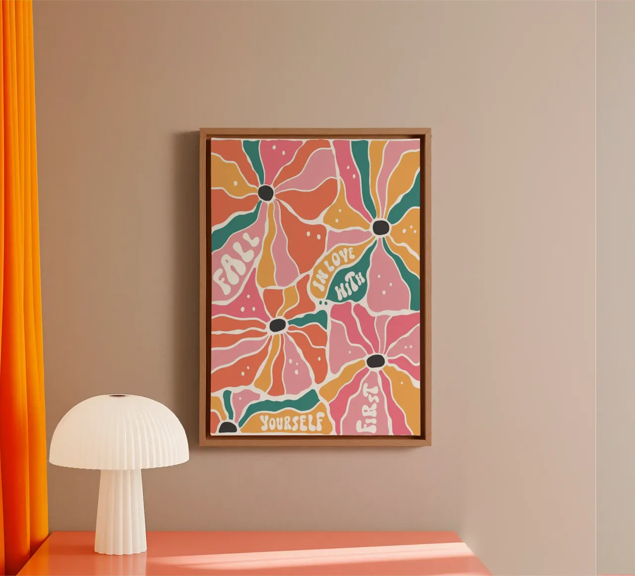 Fall in Love with Yourself First canvas by FlowersShop