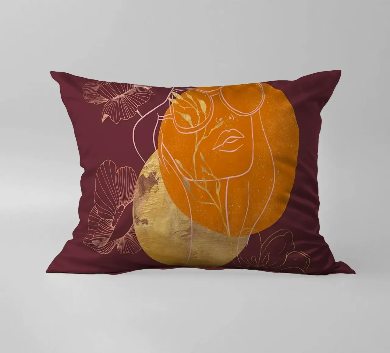 Kintsugi Girl in Boho Vibe Kissen von FlowersShop