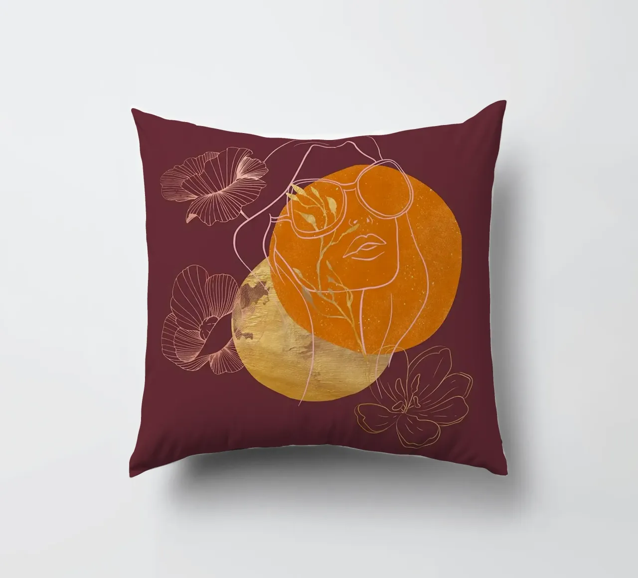 Kintsugi Girl in Boho Vibe Kissen von FlowersShop