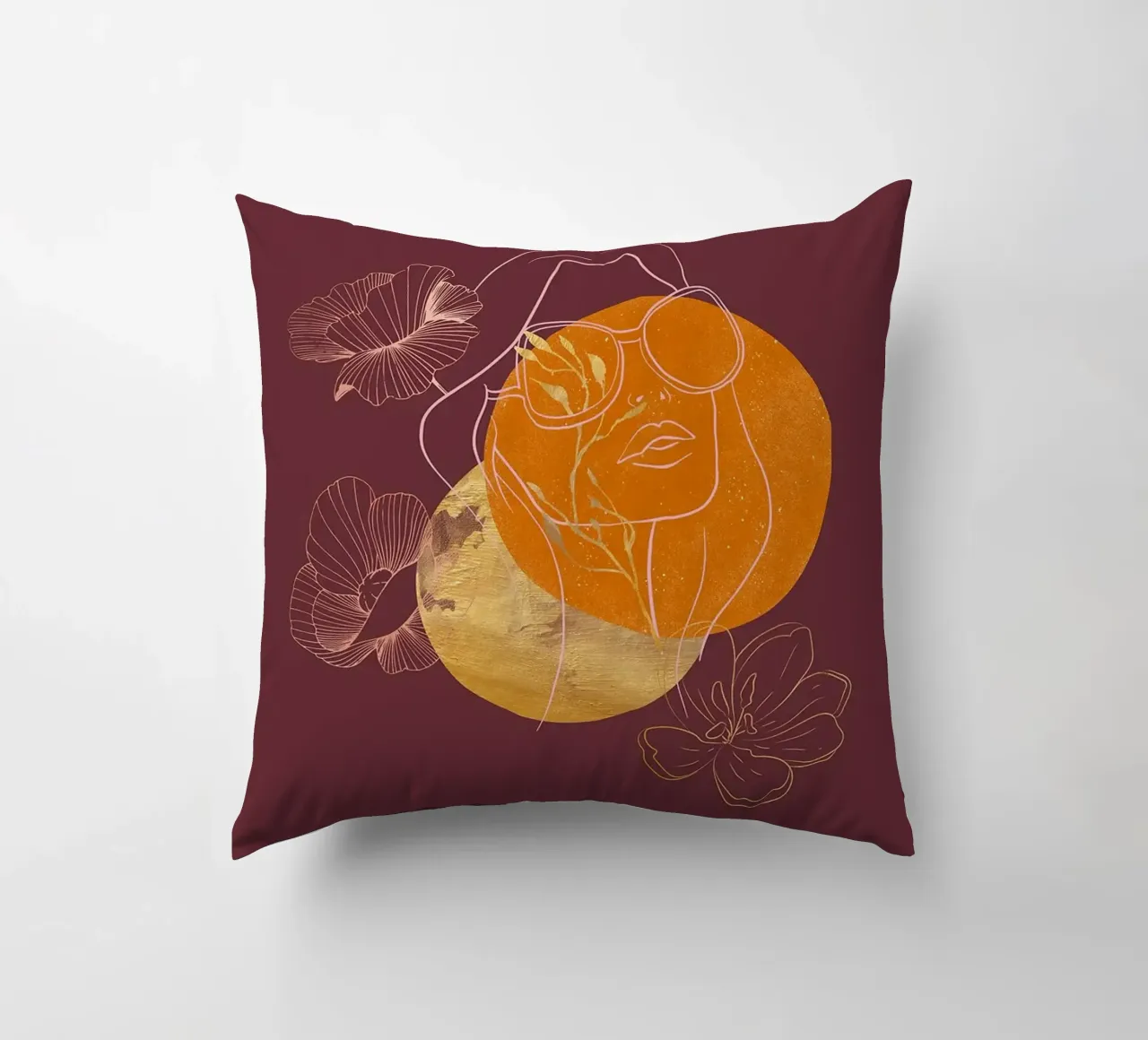 Kintsugi Girl in Boho Vibe Kissen von FlowersShop