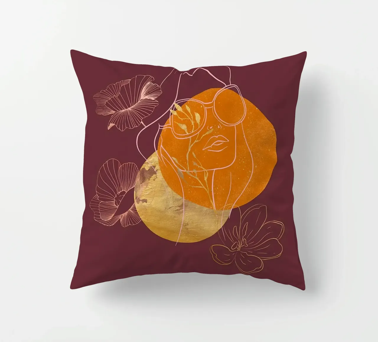 Kintsugi Girl in Boho Vibe Kissen von FlowersShop