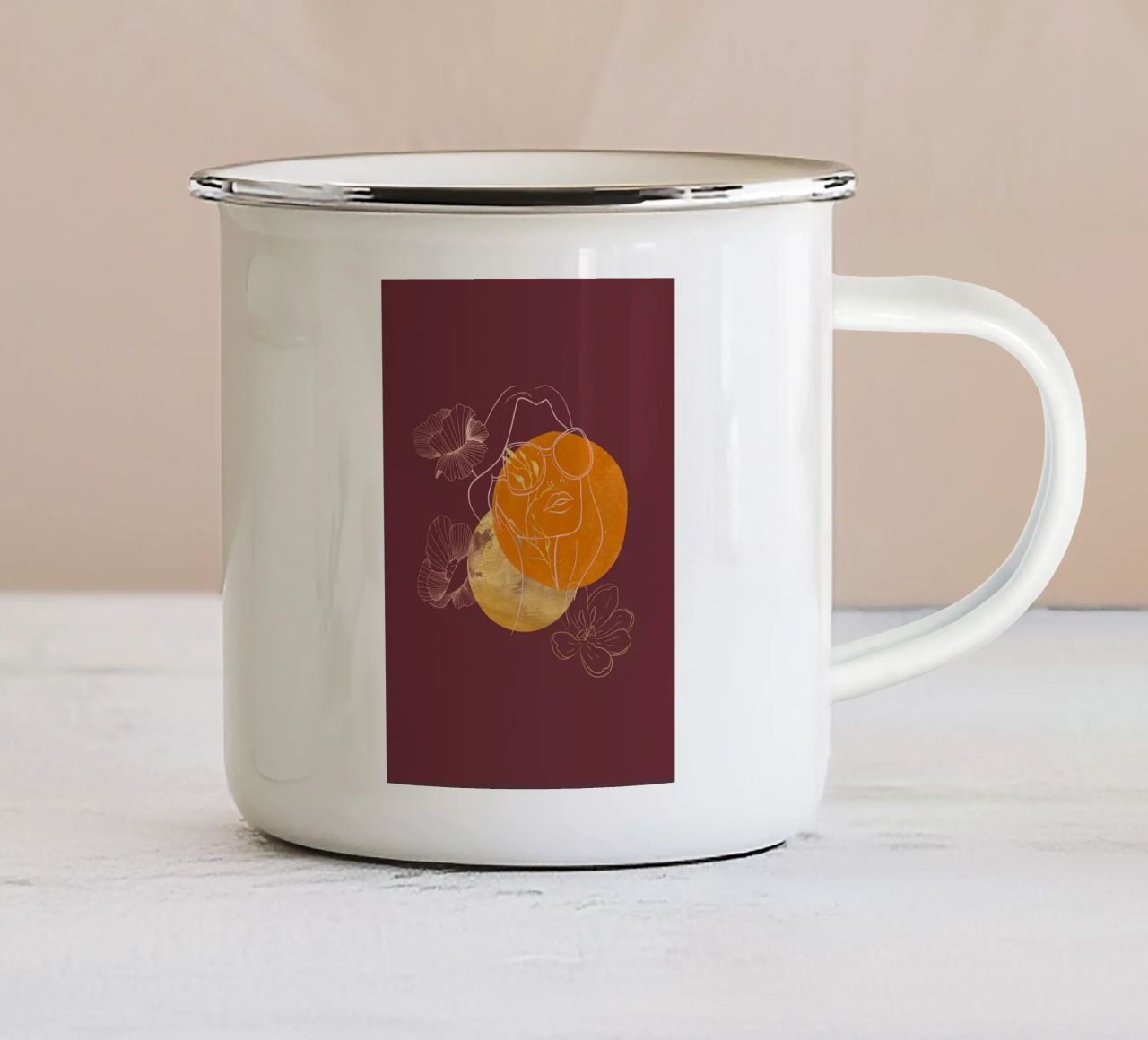 Ragazza Kintsugi in stile bohémien tazza in smalto da FlowersShop