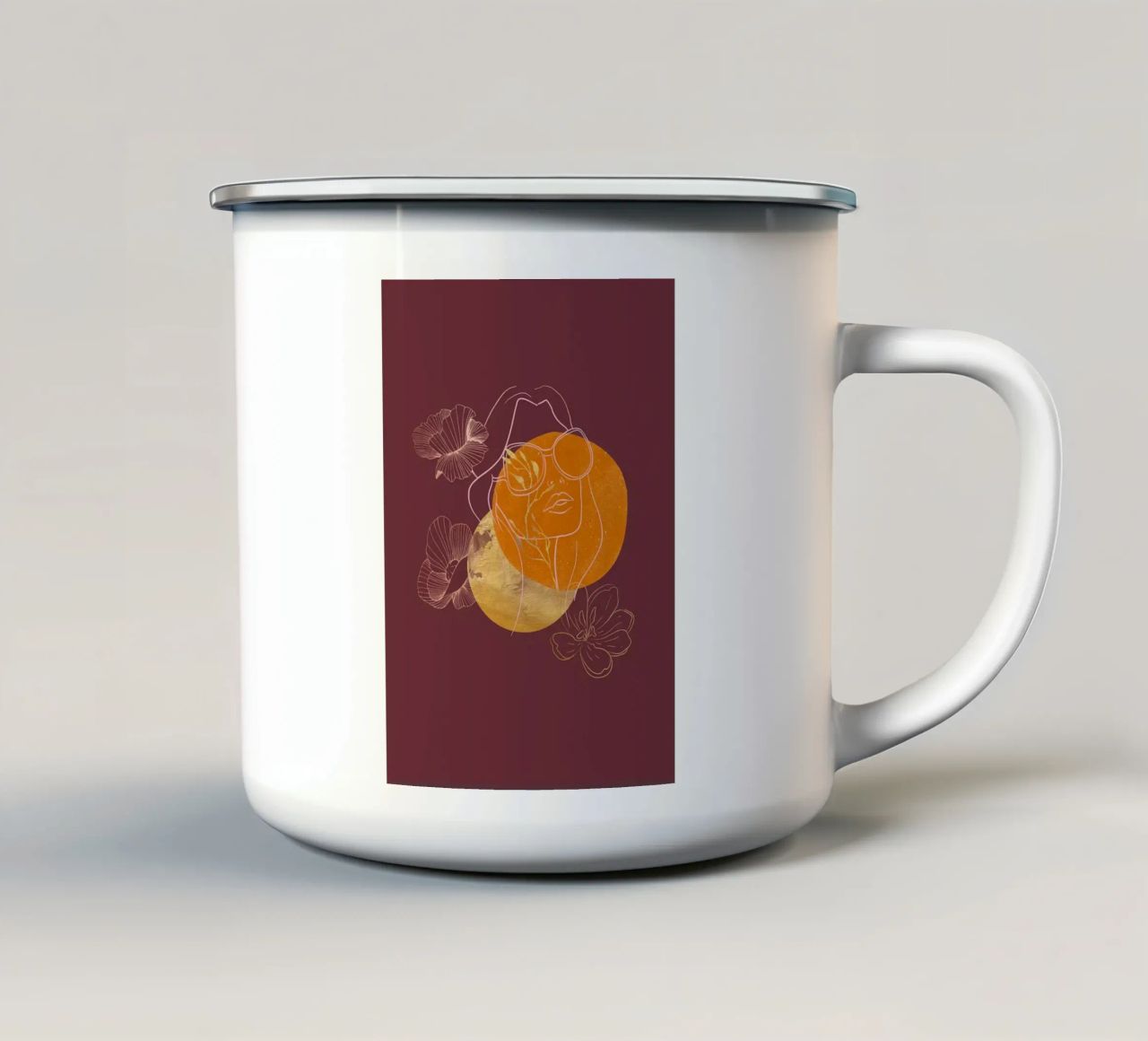 Ragazza Kintsugi in stile bohémien tazza in smalto da FlowersShop
