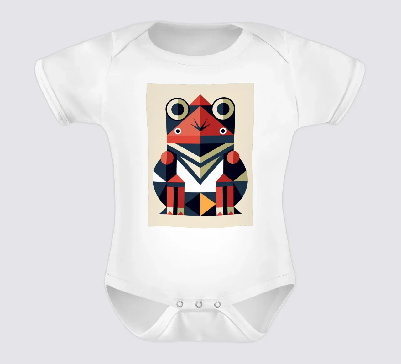 Froschgeometrie-Illustration Kurzarm Babybody von nemaro