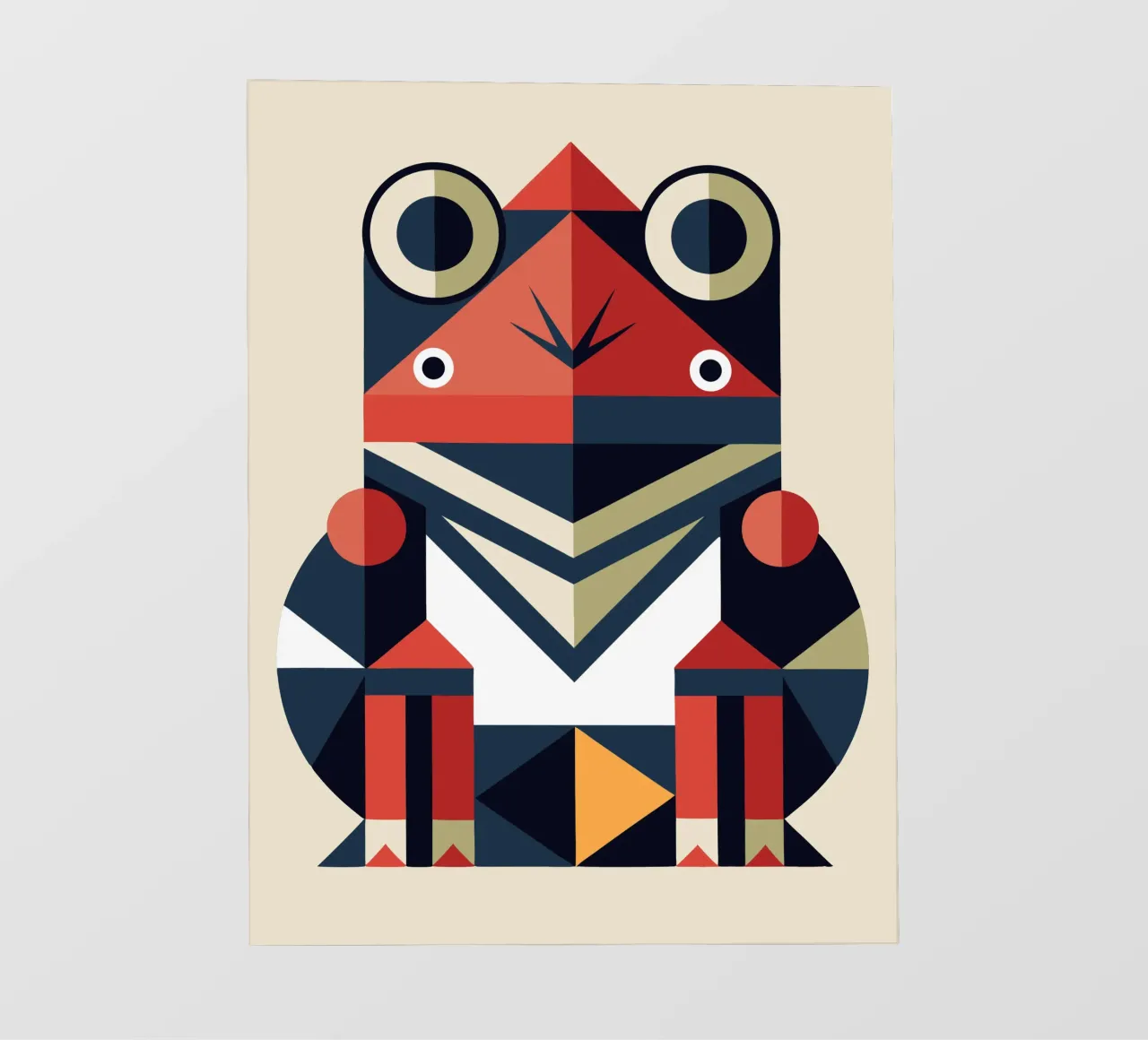 frog geometrics ilustration photo wallpaper by nemaro