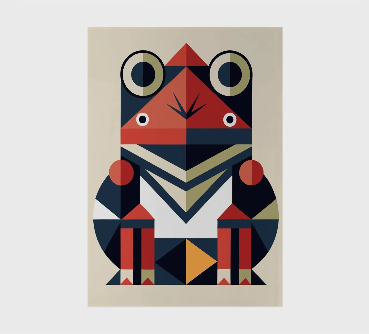 frog geometrics ilustration notebook by nemaro