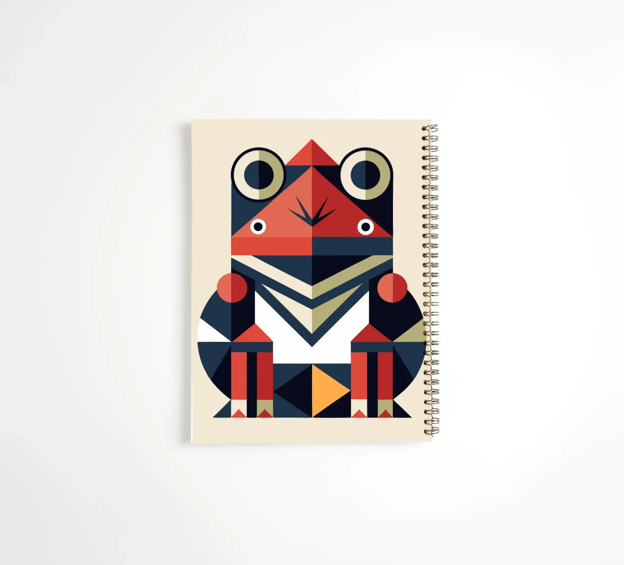 frog geometrics ilustration spiral notebook by nemaro