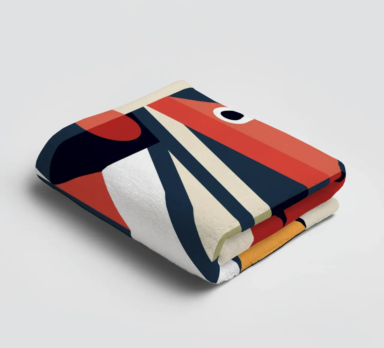 frog geometrics ilustration towel by nemaro