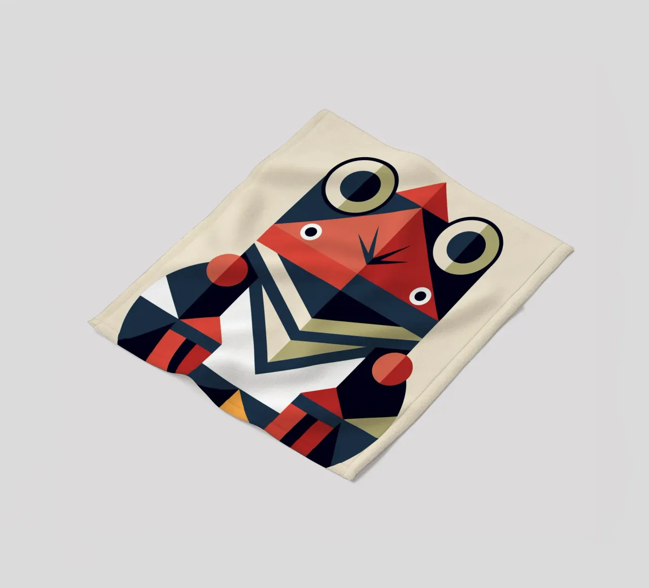 Froschgeometrie-Illustration Fleecedecke von nemaro