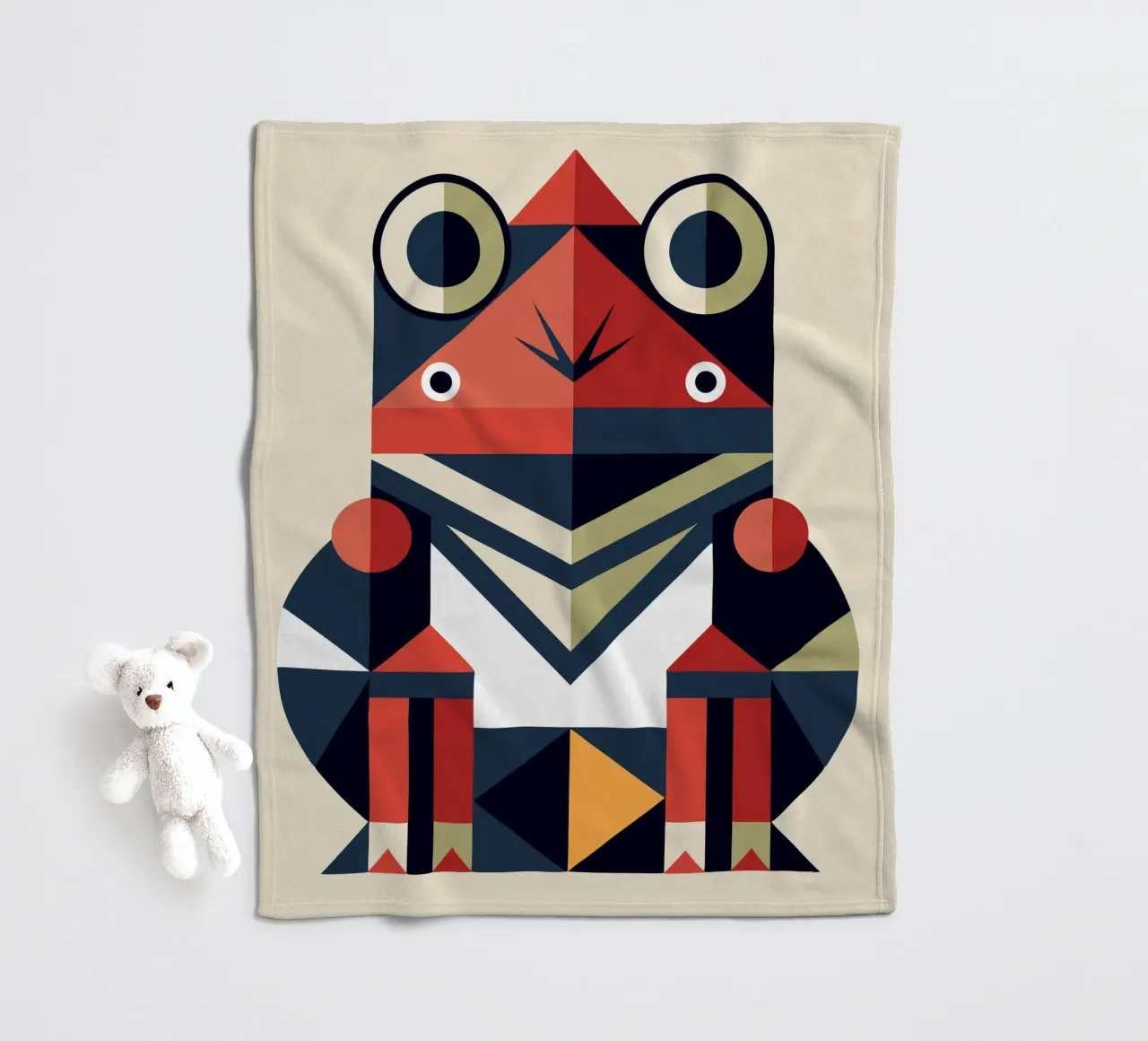 Froschgeometrie-Illustration Fleecedecke von nemaro