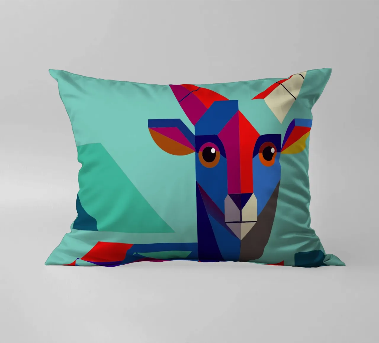 ilustrazione geometrica della capra cuscino da nemaro