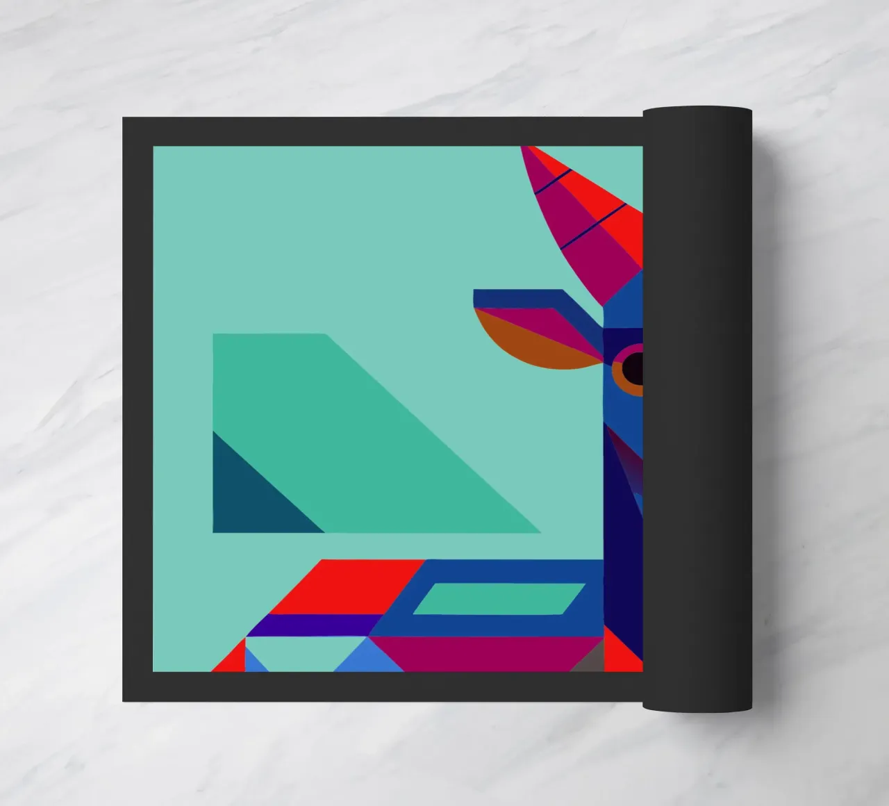 ilustrazione geometrica della capra zerbino da nemaro