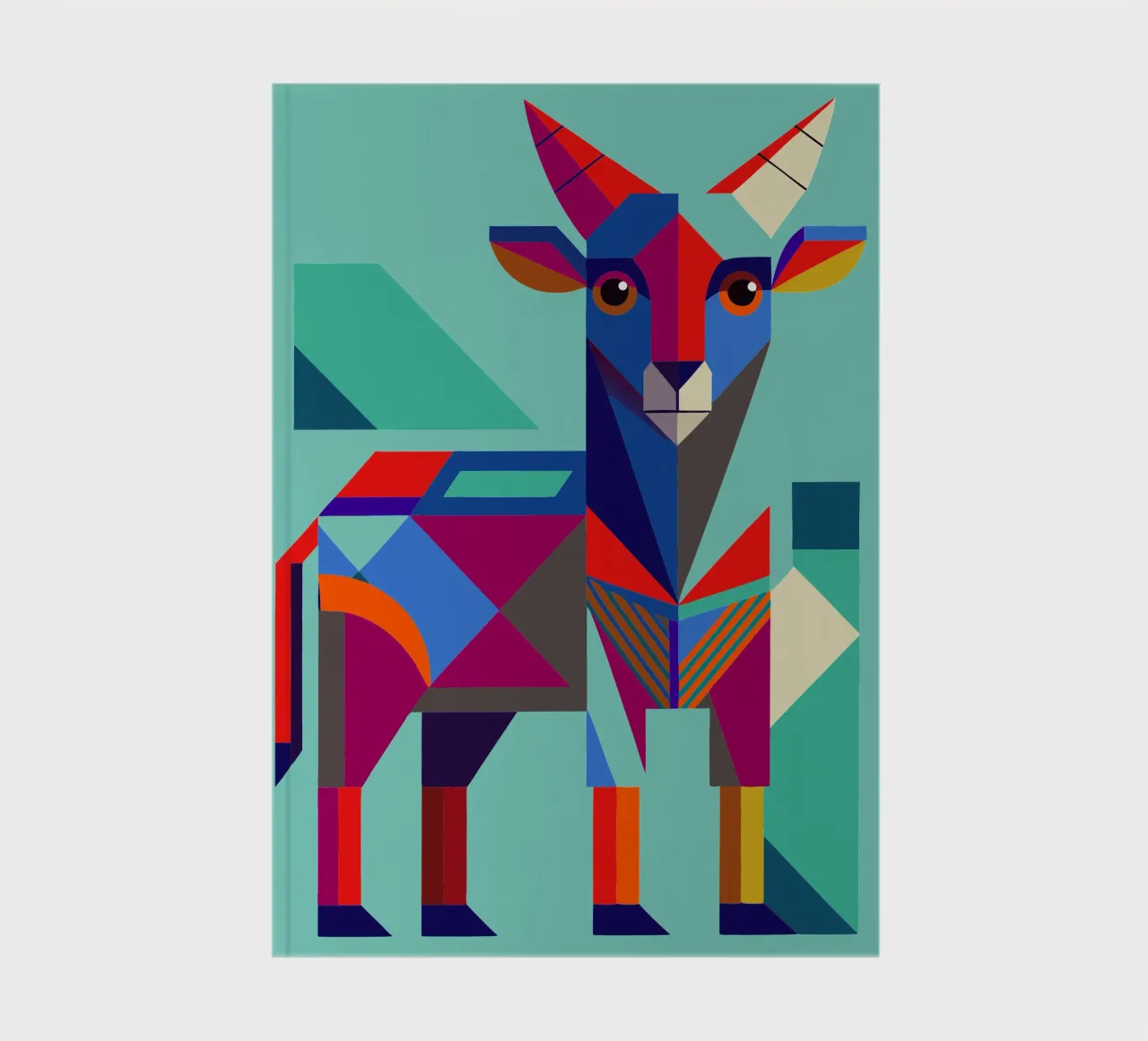 goat geometrics ilustration notebook by nemaro