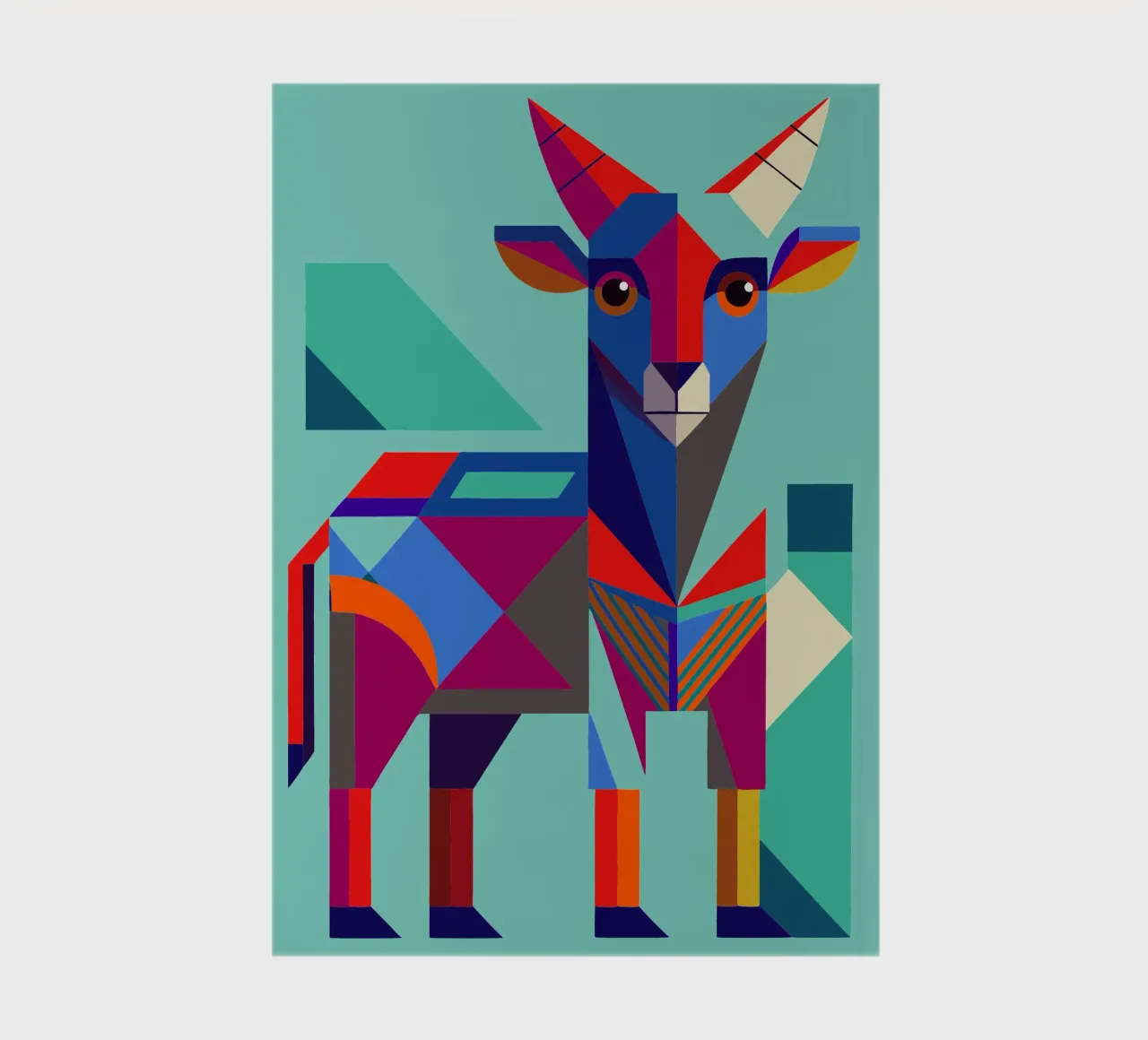 goat geometrics ilustration notebook by nemaro