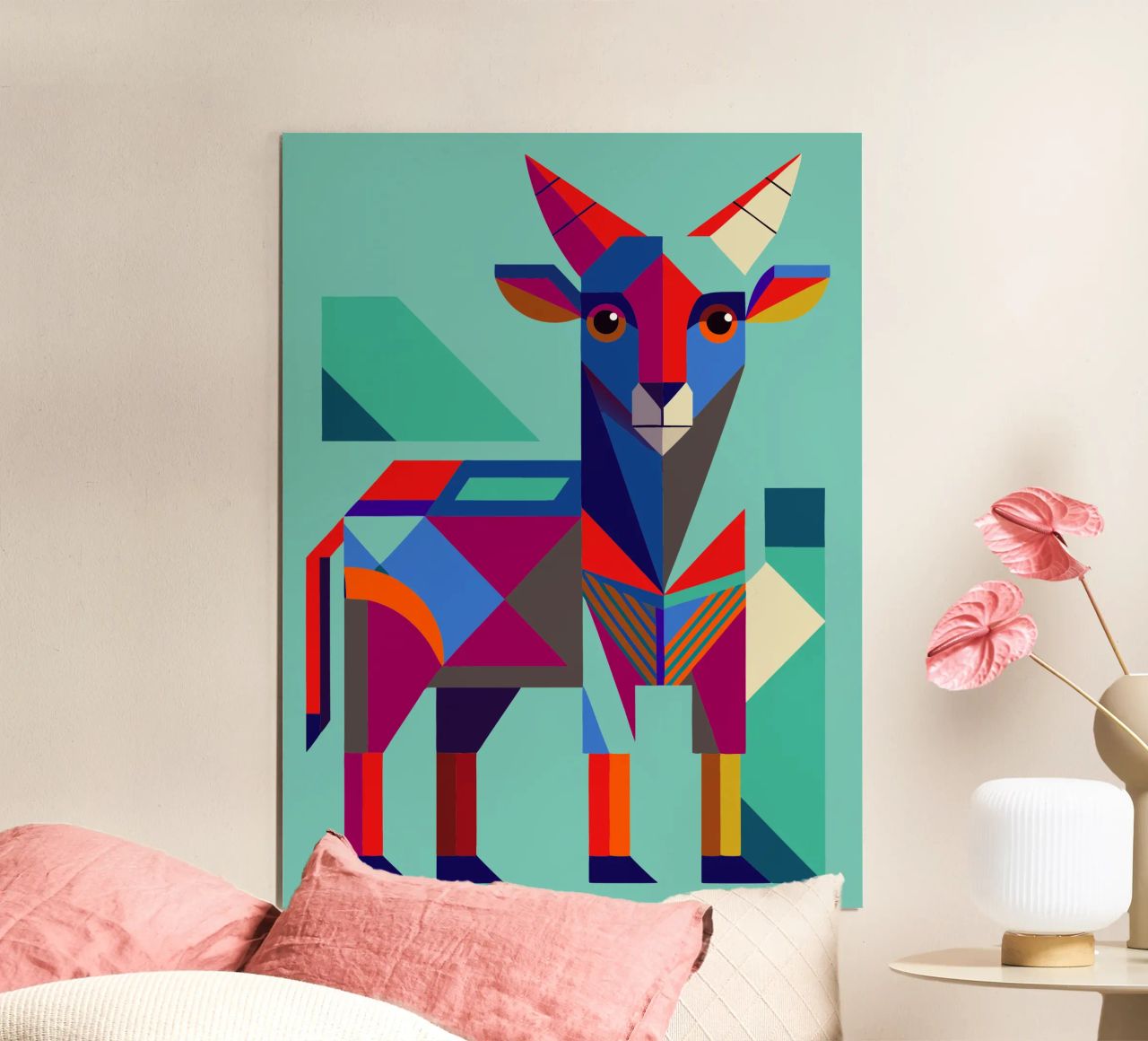 Ziege geometrische Illustration Poster von nemaro
