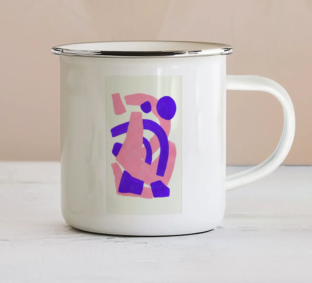 Sound Waves taza de esmalte de EnShape