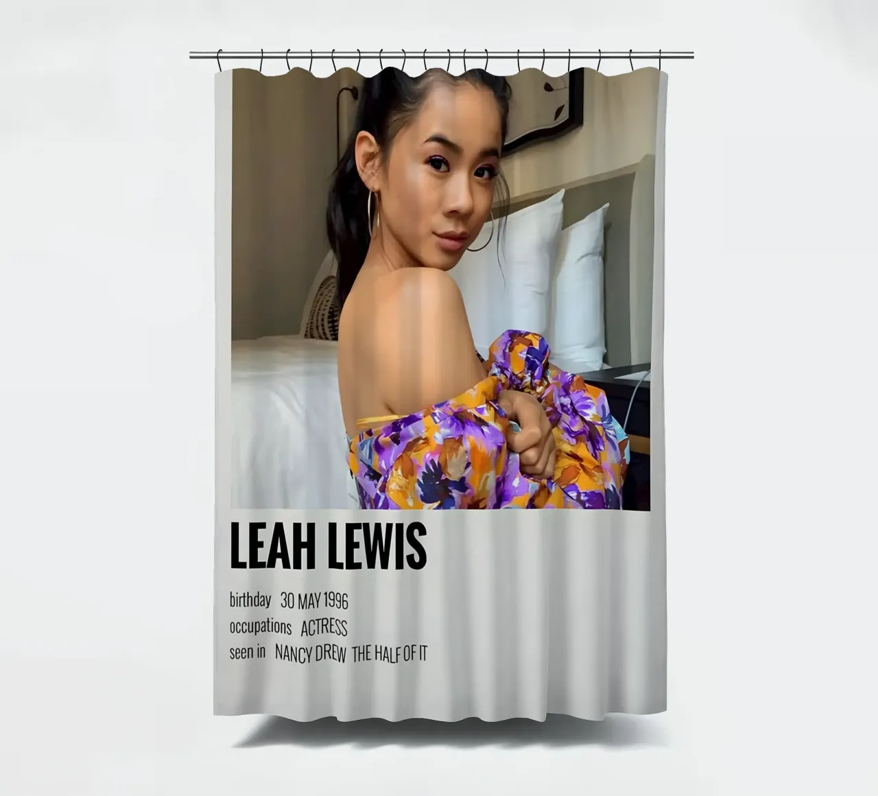 LEAH LEWIS shower curtain by MVFminimalist