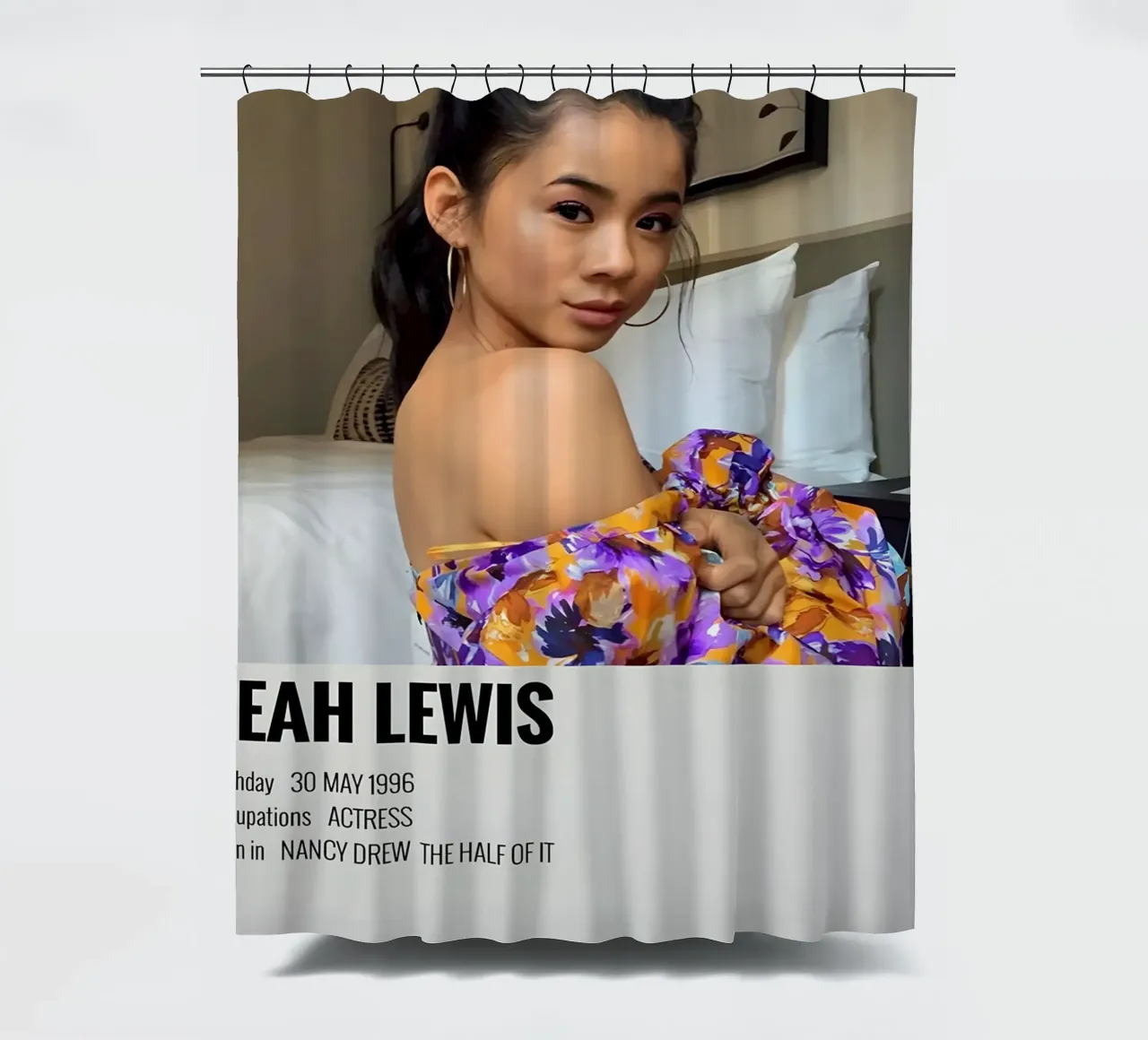 LEAH LEWIS shower curtain by MVFminimalist