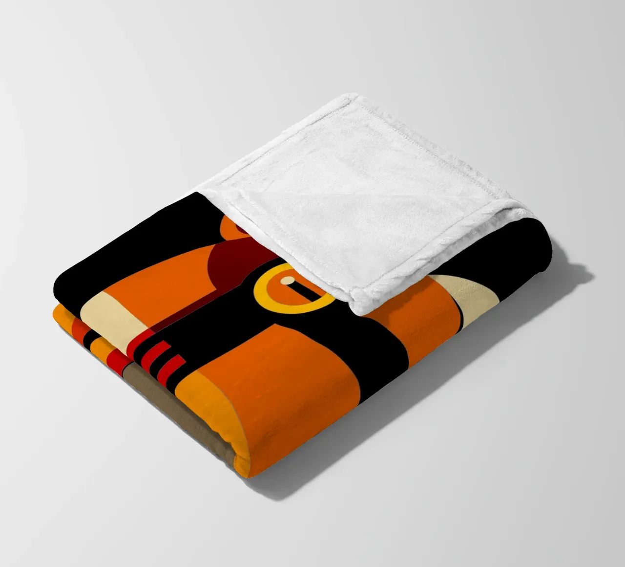 ilustrazione geometrica dell'ippopotamo coperta in pile da nemaro