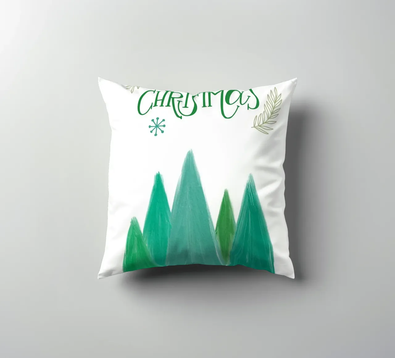 Merry Christmas Tree decorative cushion by Brandi N Huskey