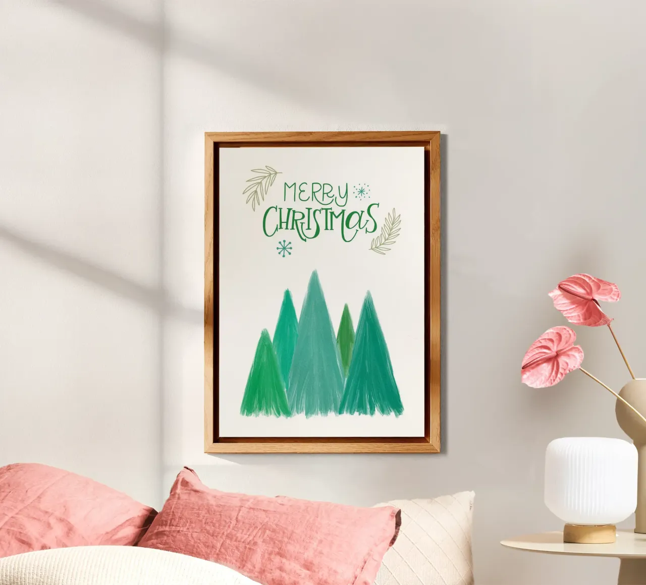 Merry Christmas Tree alu-dibond by Brandi N Huskey