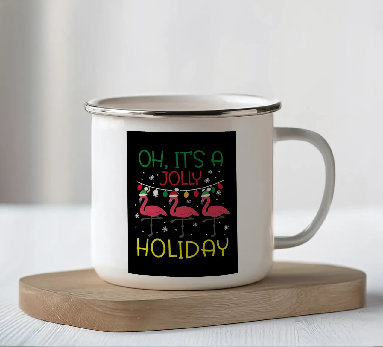 Oh Its A Jolly Holiday tazza in smalto da Brandi N Huskey
