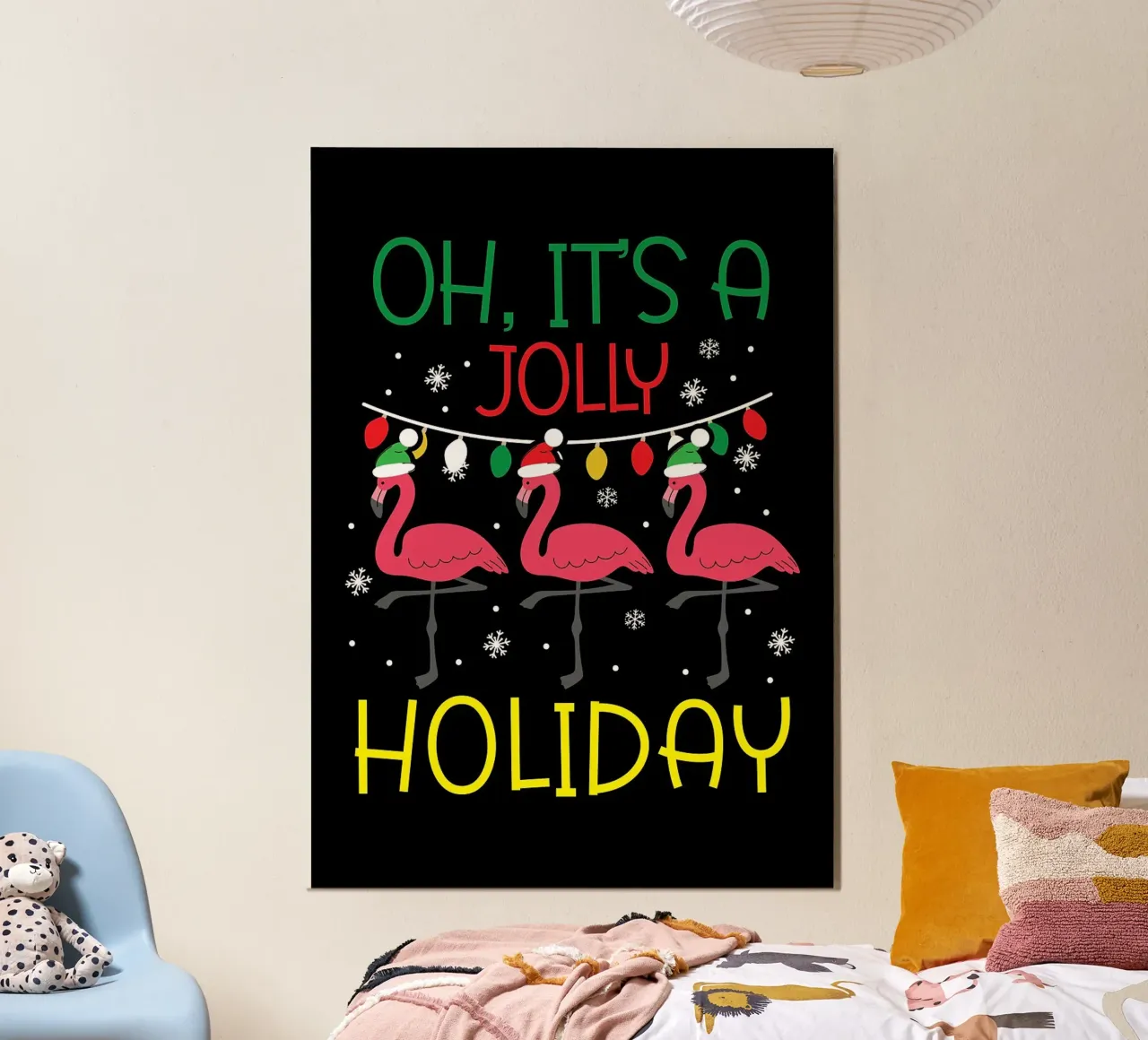 Oh Its A Jolly Holiday poster con telaio in alluminio da Brandi N Huskey