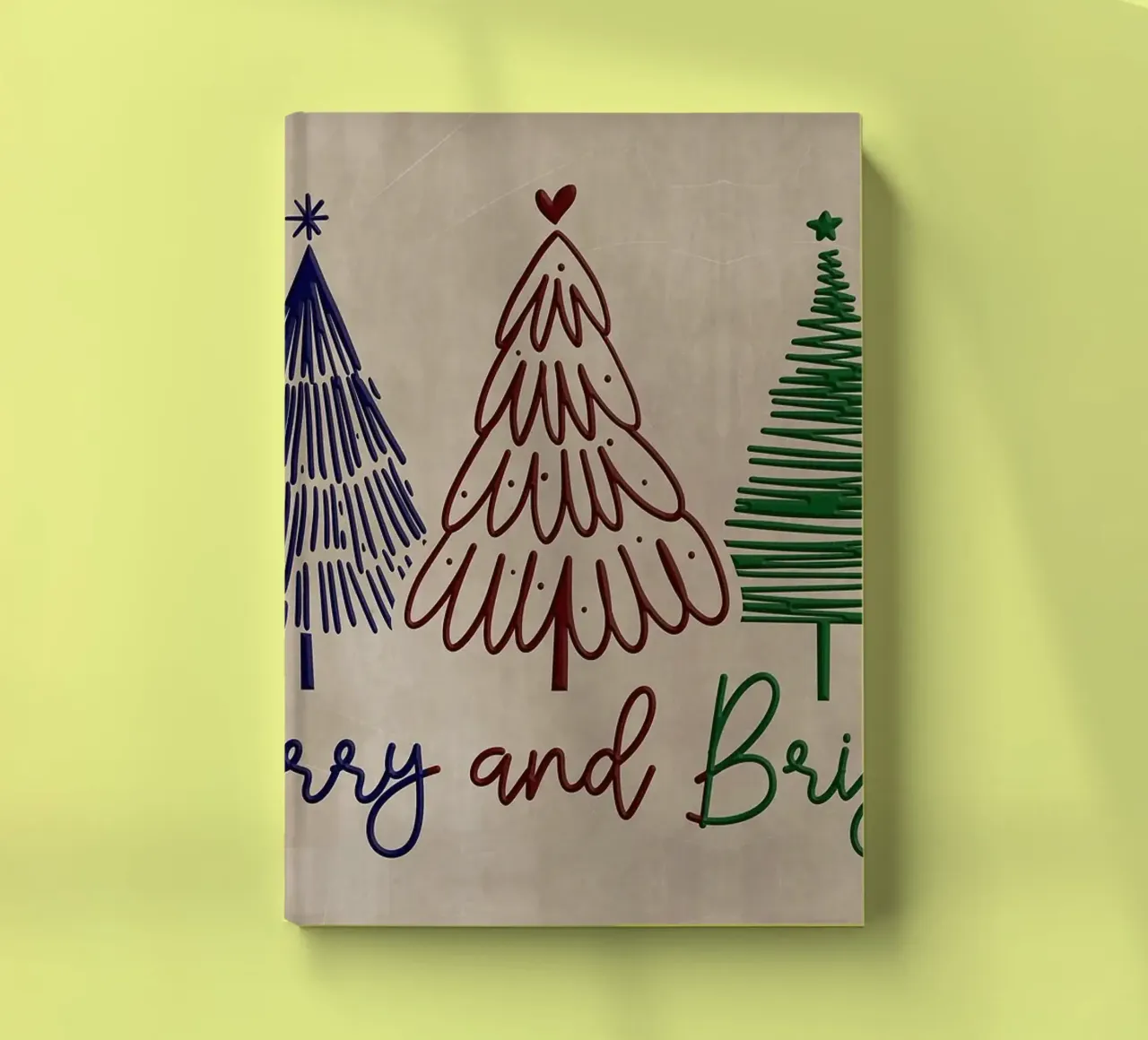 Arbres de Noël joyeux et lumineux carnet de notes de Brandi N Huskey