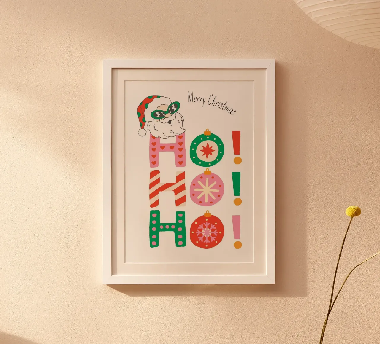 Santa Laugh poster con telaio in alluminio da Brandi N Huskey