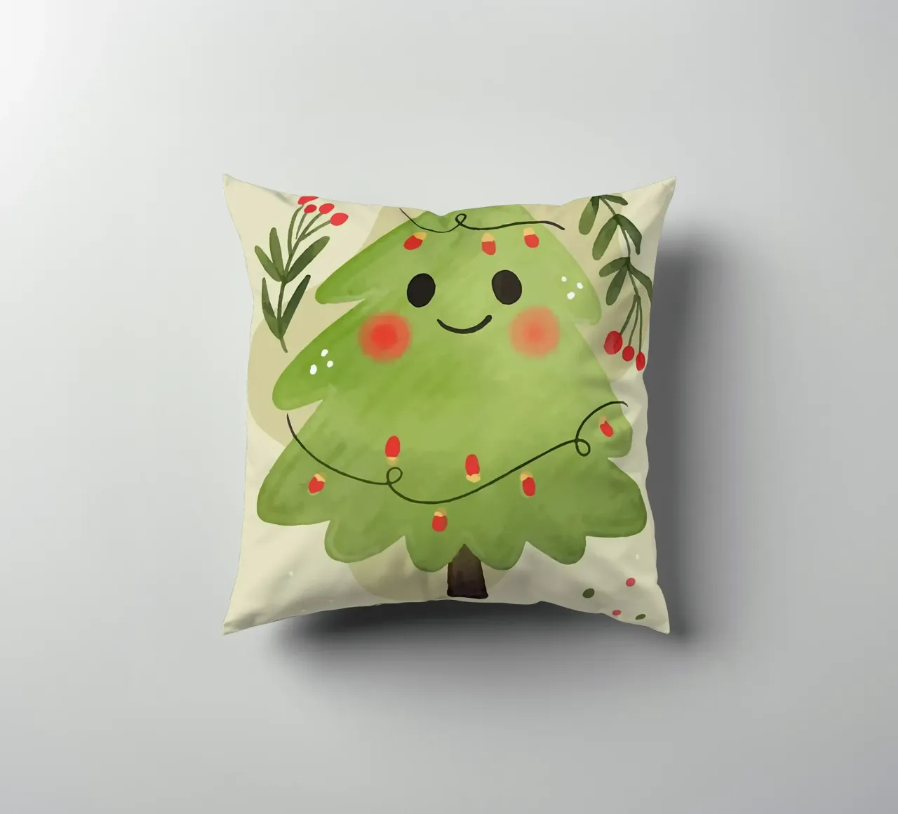 Albero felice cuscino da Brandi N Huskey