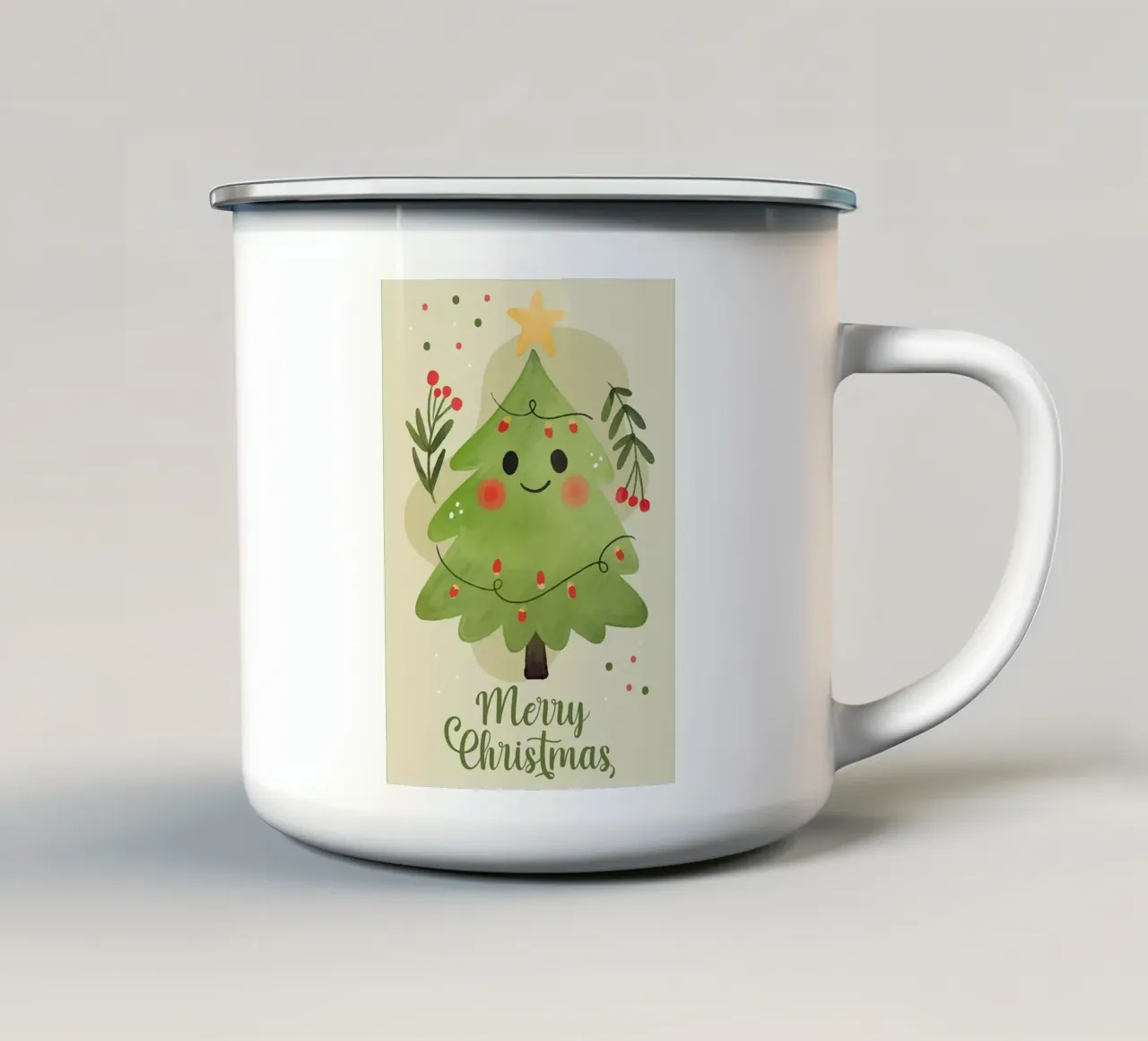 Albero felice tazza in smalto da Brandi N Huskey