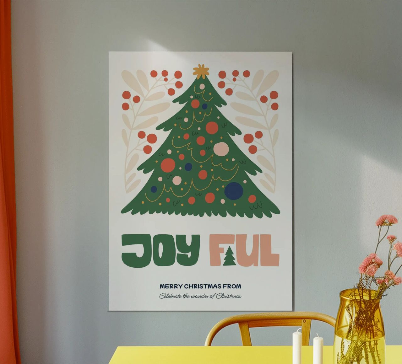 Frohe Weihnachten Poster von Brandi N Huskey