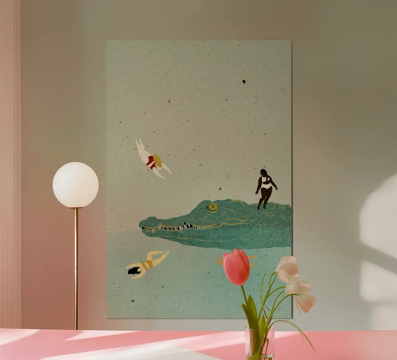 In A Man's World poster con telaio in alluminio da Duong Tu Tran