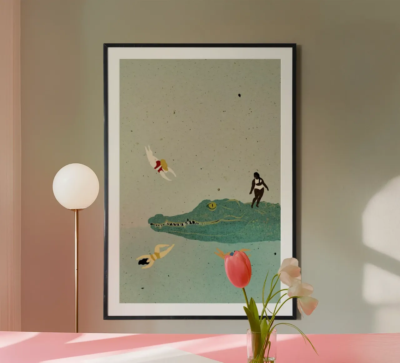 In A Man's World poster con telaio in alluminio da Duong Tu Tran