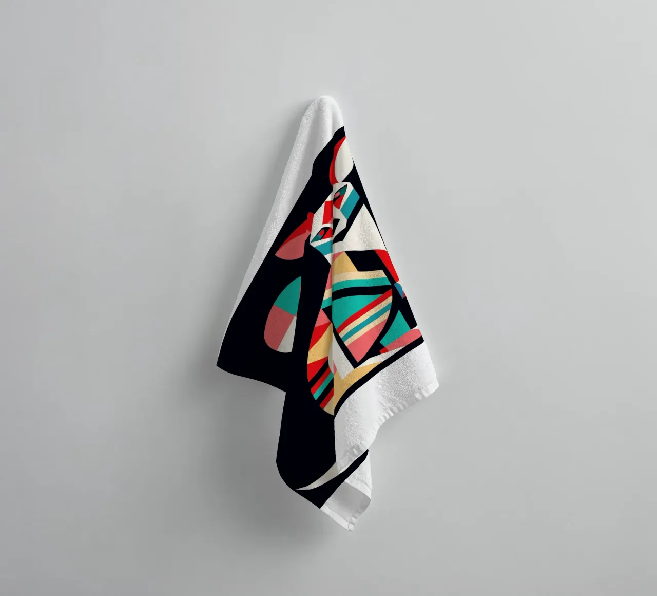 kangaroo geometrics ilustration towel by nemaro