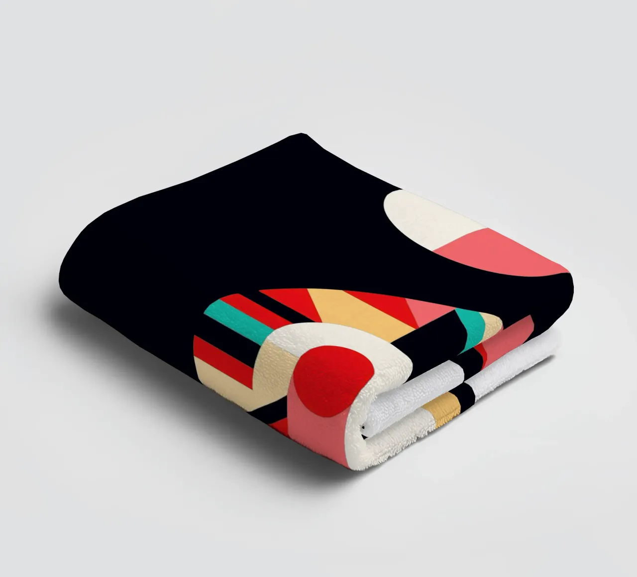 kangaroo geometrics ilustration towel by nemaro