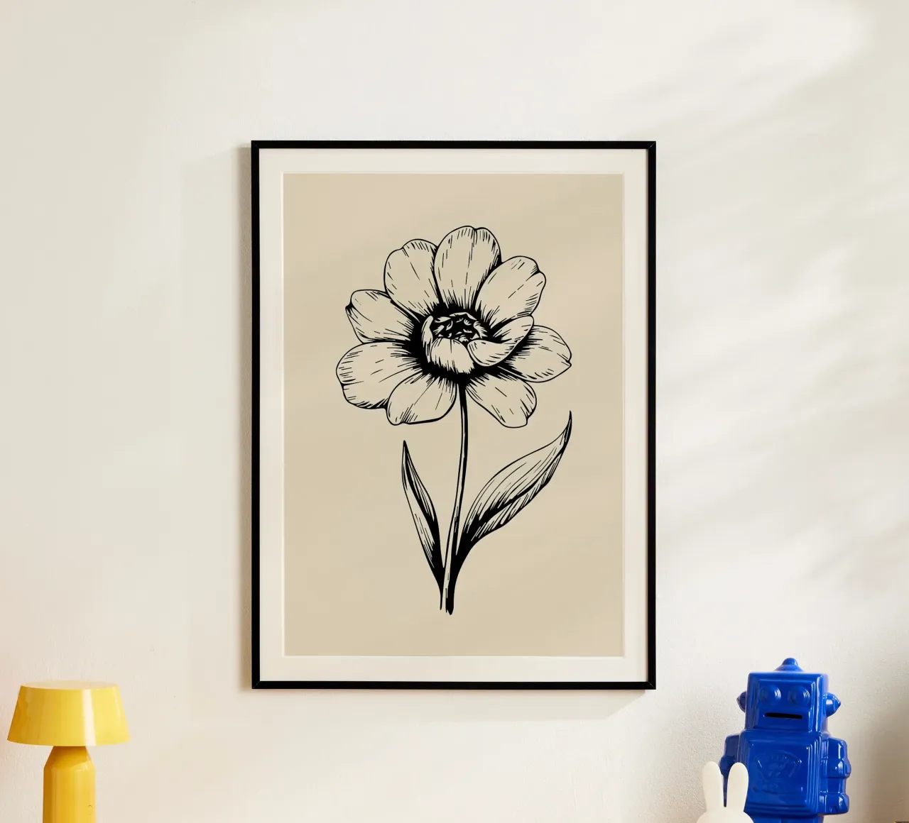 Illustrazione di fiori d'epoca disegnati a mano poster da MinimalistDesign