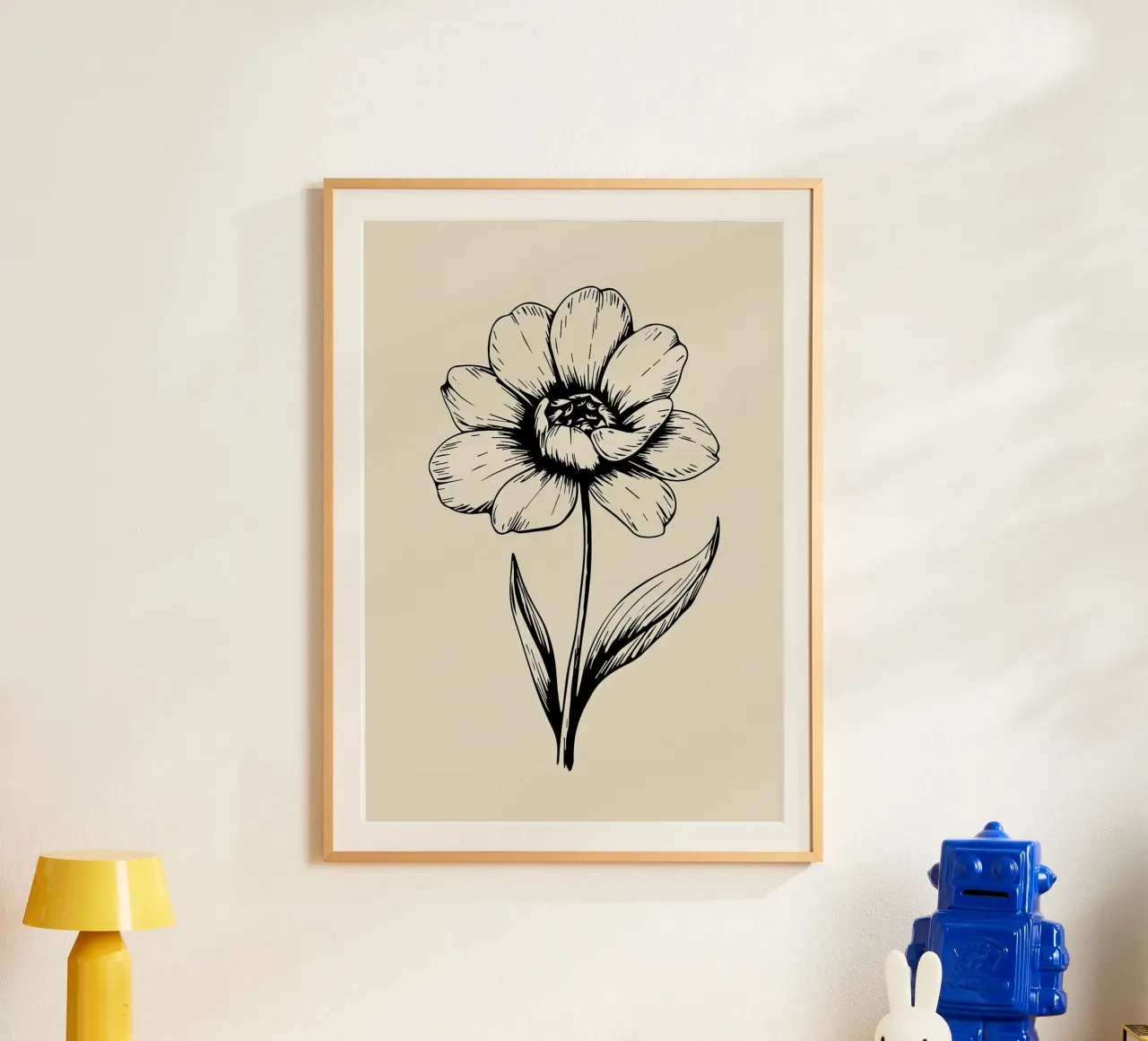 Illustrazione di fiori d'epoca disegnati a mano poster da MinimalistDesign