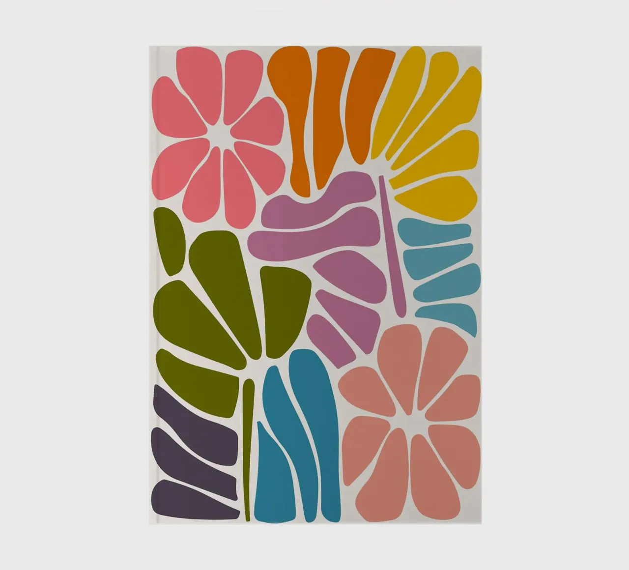 Colorful Abstract Botanical – Matisse Inspired Cutout Art notebook by MinimalistDesign