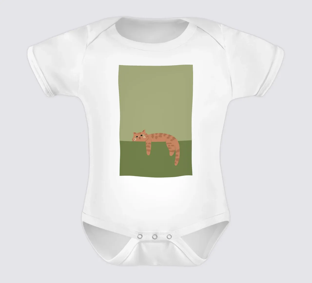 ginger cat lazy short-sleeve baby romper by animal story home