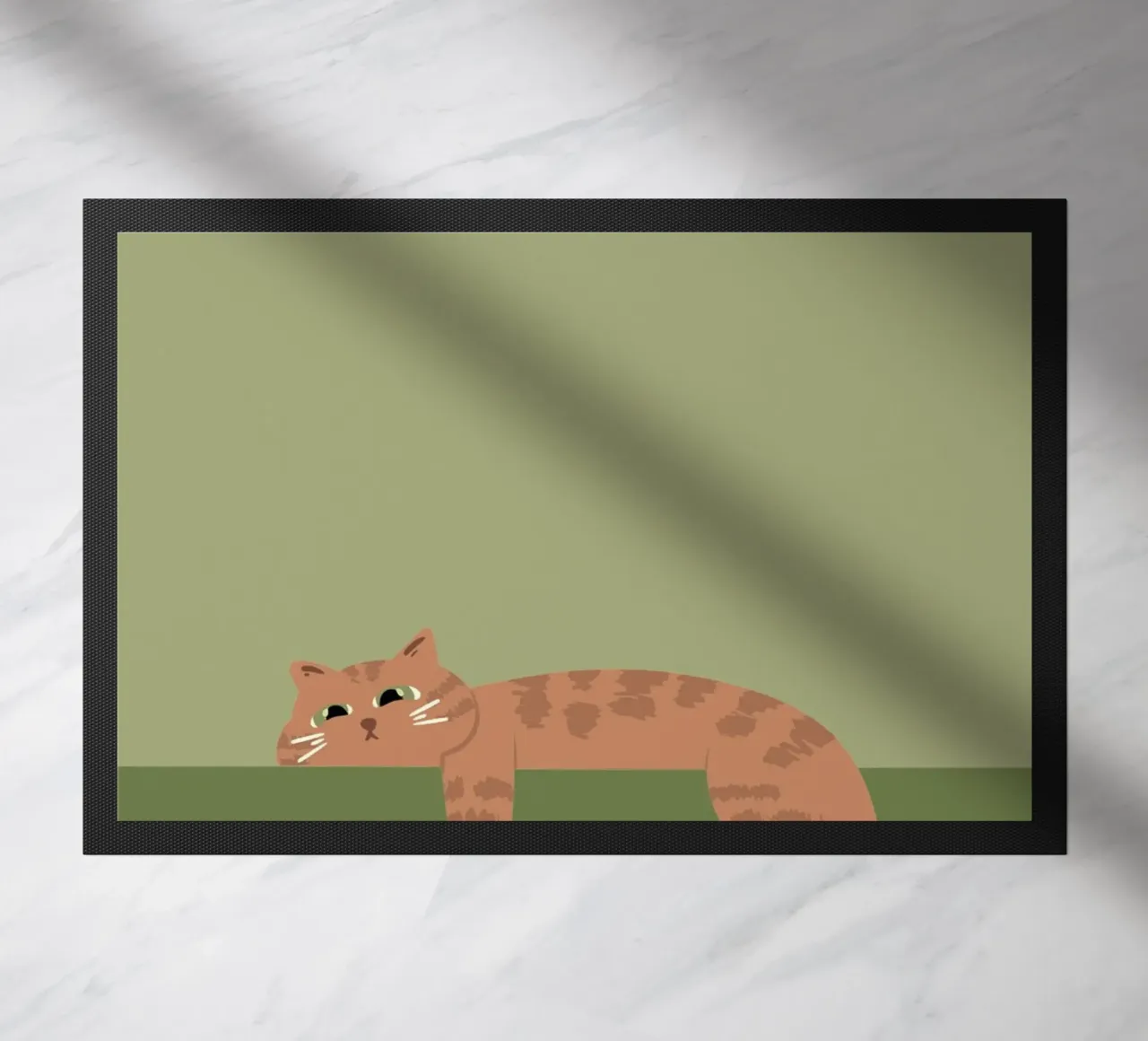 ginger cat lazy doormat by animal story home