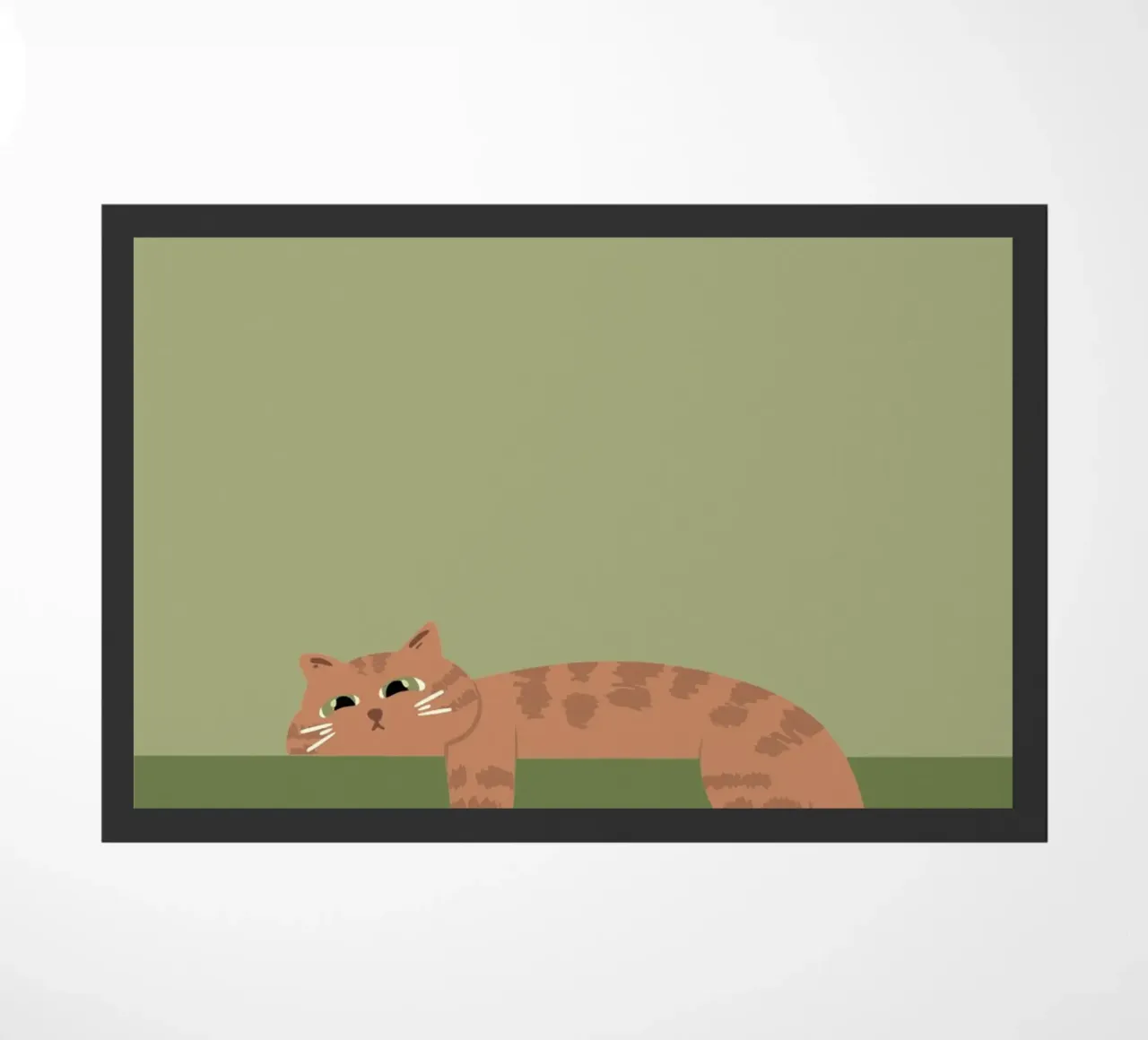 ginger cat lazy doormat by animal story home