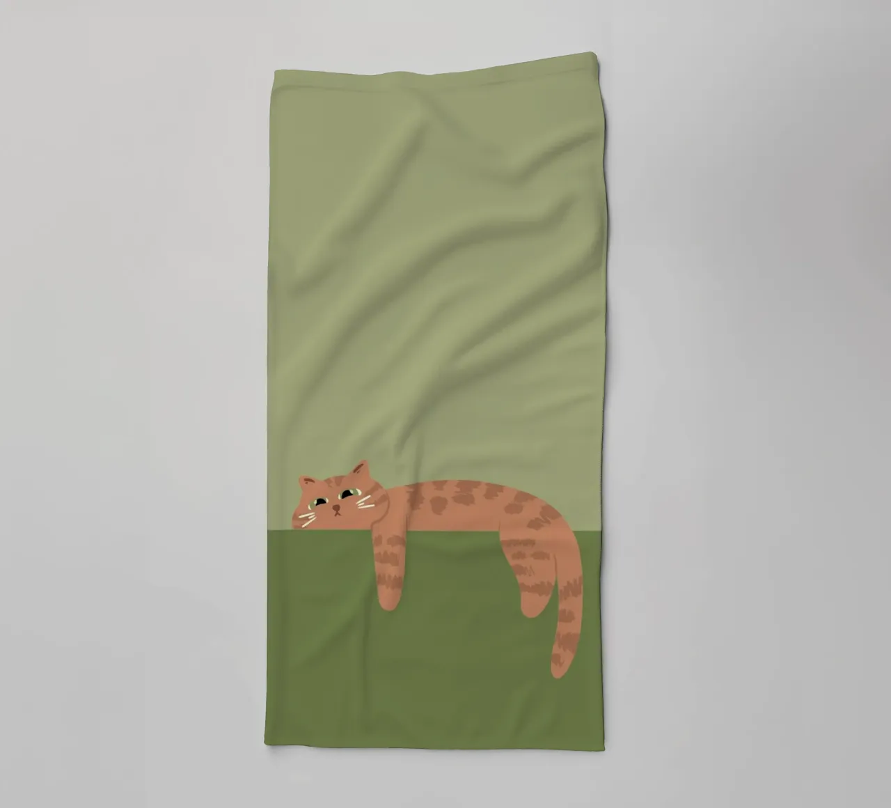 ginger cat lazy towel by animal story home