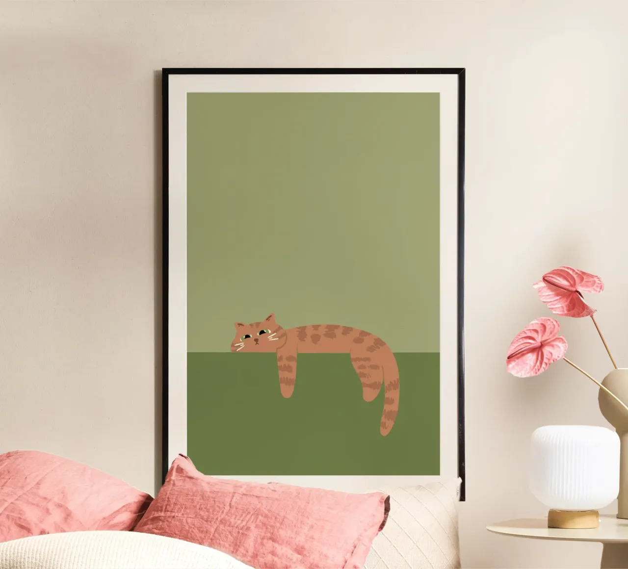 ginger cat lazy hahnemühle by animal story home