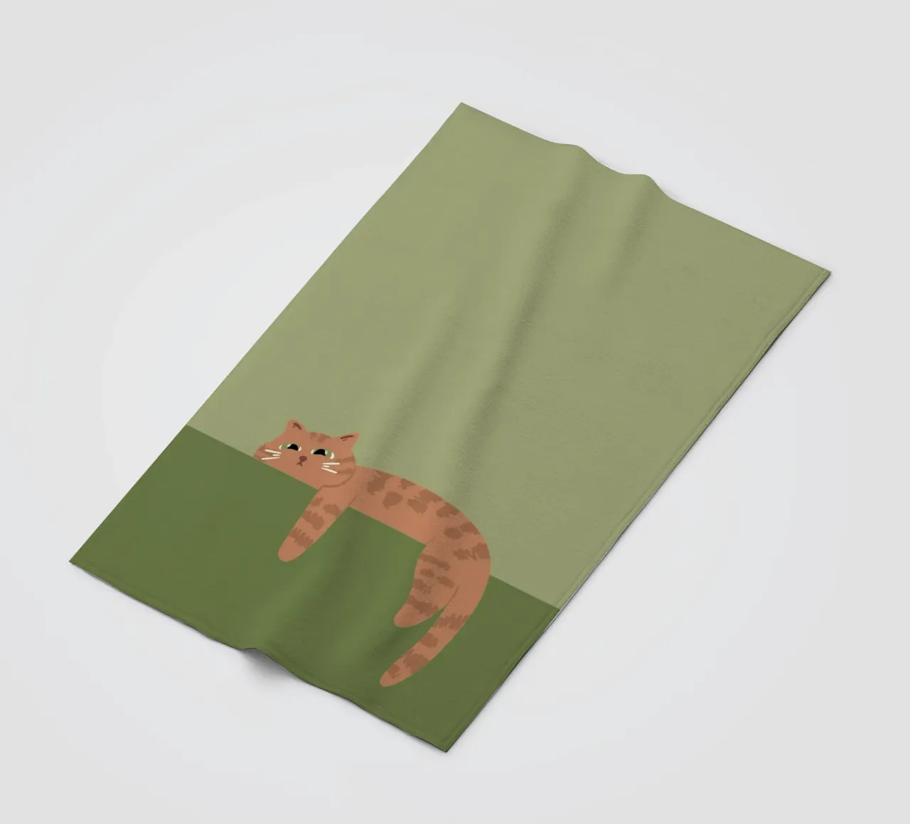 ginger cat lazy fleece blanket by animal story home